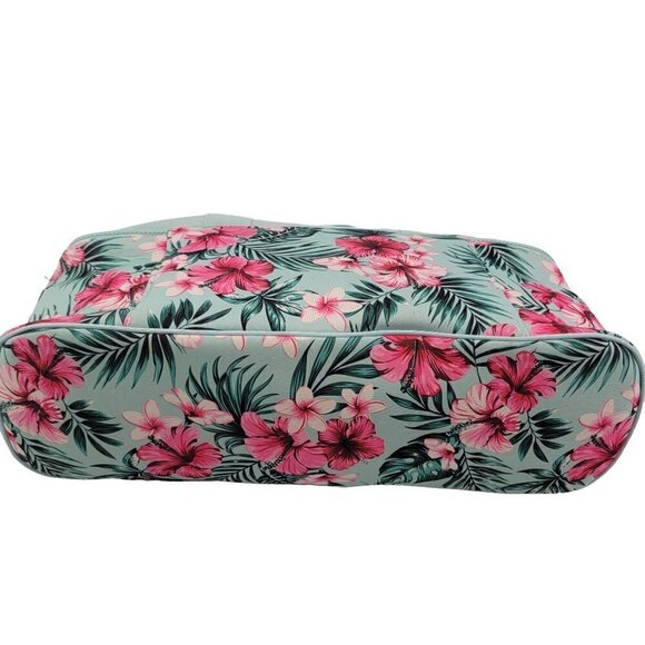 Tropical Print Beach Tote Bag with Zip Bottom - Picture 6 of 15